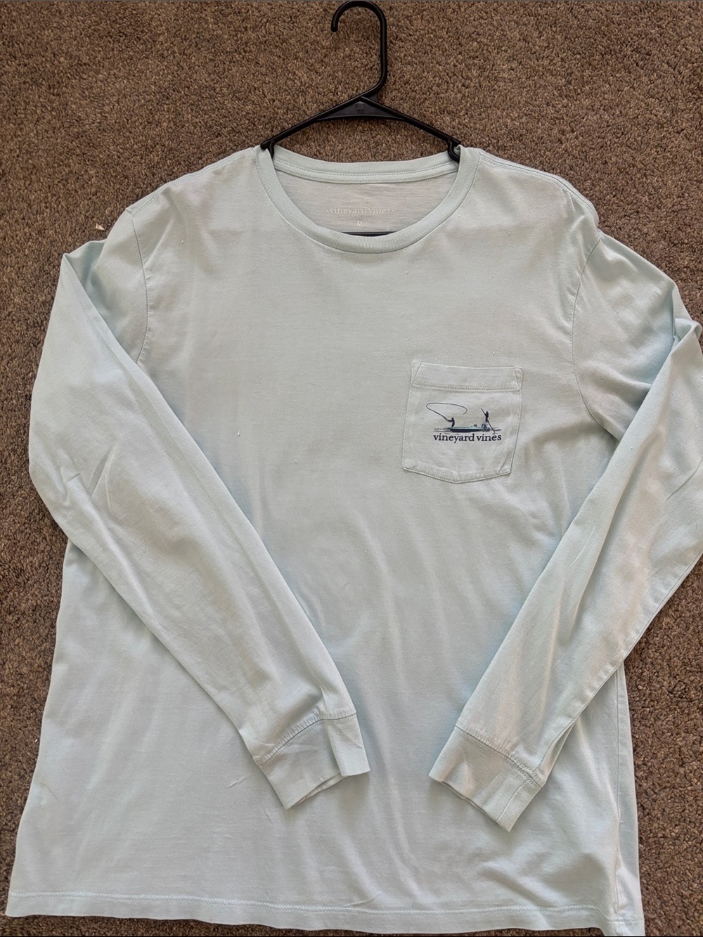 Vineyard Vines Light Blue Long-Sleeve Pocket Tee